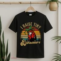 Chicken I Raise Tiny Dinosaurs Funny Mama Hen Farm Mom T-Shirt thumb 2