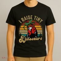 Chicken I Raise Tiny Dinosaurs Funny Mama Hen Farm Mom T-Shirt thumb 3