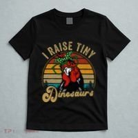 Chicken I Raise Tiny Dinosaurs Funny Mama Hen Farm Mom T-Shirt thumb 5