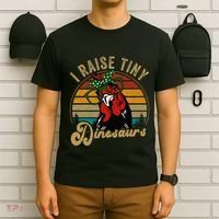 Chicken I Raise Tiny Dinosaurs Funny Mama Hen Farm Mom T-Shirt thumb 6