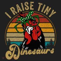 Chicken I Raise Tiny Dinosaurs Funny Mama Hen Farm Mom Beanie thumb 2