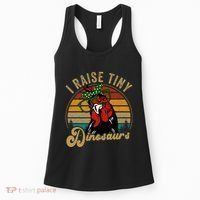 Chicken I Raise Tiny Dinosaurs Funny Mama Hen Farm Mom Women's Tank Top thumb 0