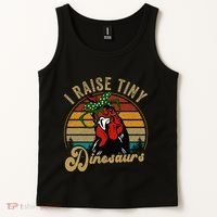Chicken I Raise Tiny Dinosaurs Funny Mama Hen Farm Mom Tank Top thumb 2