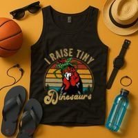 Chicken I Raise Tiny Dinosaurs Funny Mama Hen Farm Mom Tank Top thumb 4