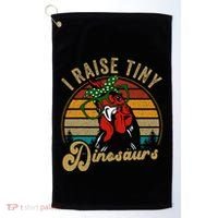 Chicken I Raise Tiny Dinosaurs Funny Mama Hen Farm Mom Golf Towel thumb 0