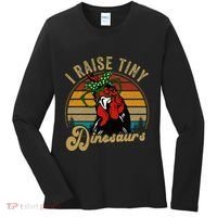 Chicken I Raise Tiny Dinosaurs Funny Mama Hen Farm Mom Women's Long Sleeve Shirt thumb 0