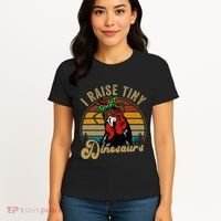 Chicken I Raise Tiny Dinosaurs Funny Mama Hen Farm Mom Women's T-Shirt thumb 4