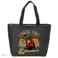 Chicken I Raise Tiny Dinosaurs Funny Mama Hen Farm Mom Tote Bag thumb 0