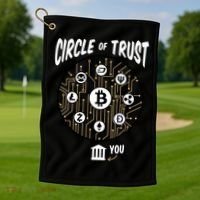 Circle Of Trust Cryptocurrency Golf Towel thumb 1
