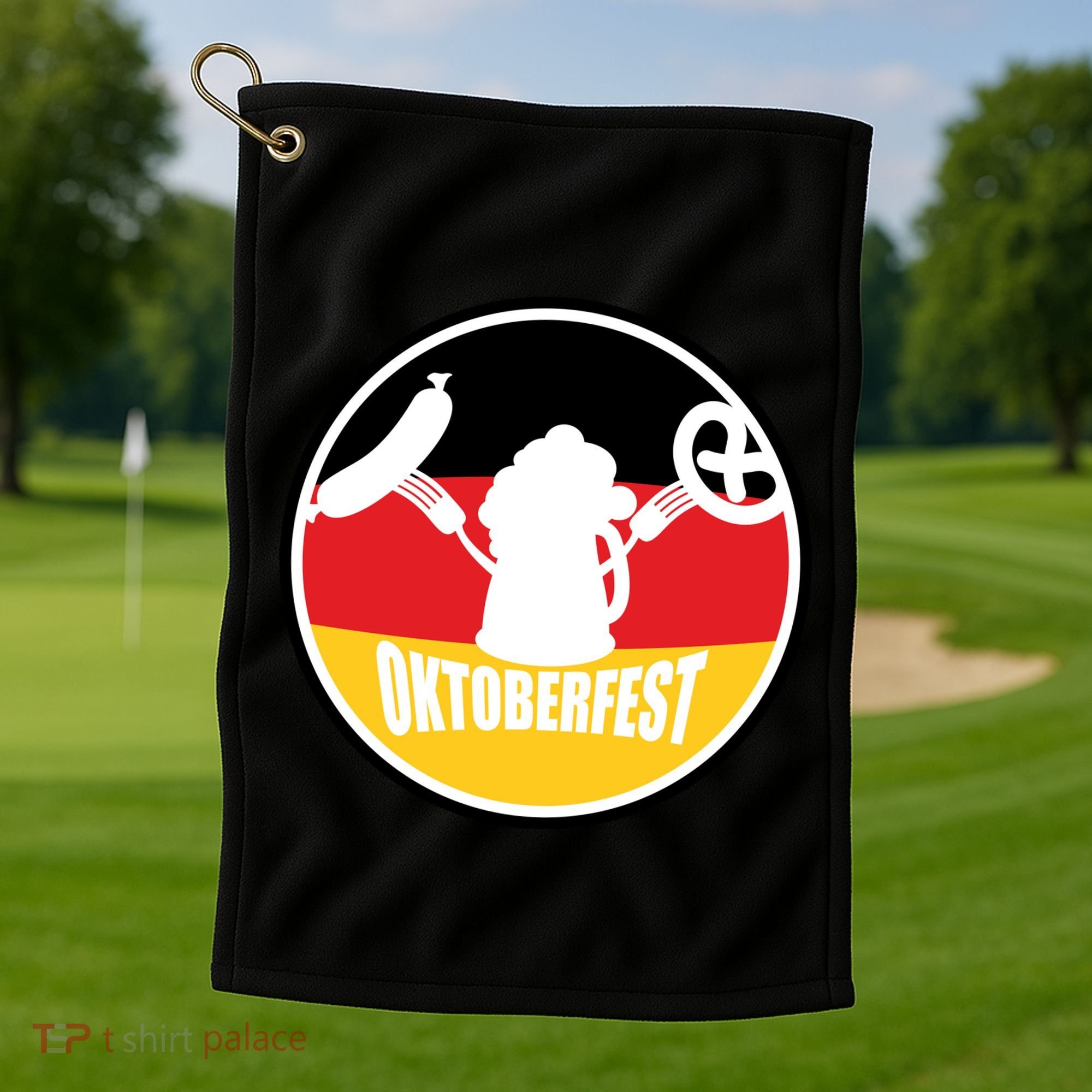 Circle Oktoberfest Logo Golf Towel