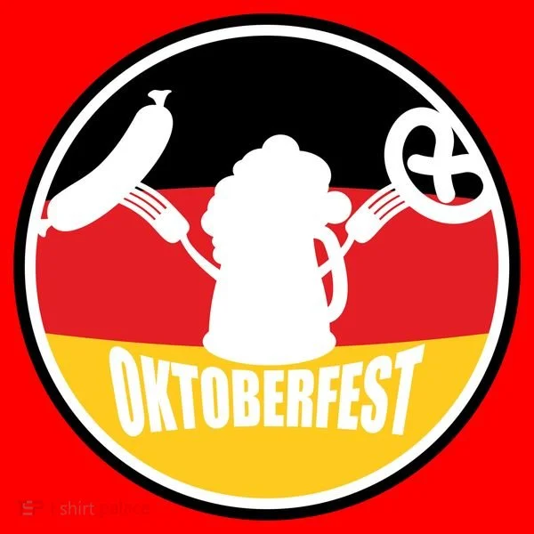 Circle Oktoberfest Logo Santa Hat