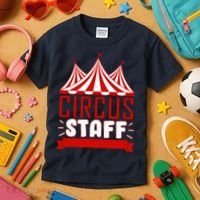 Circus Staff Funny Clown Movie Kids T-Shirt thumb 3
