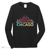 Chicago Illinois Skyline City Souvenir Long Sleeve Shirt thumb 0