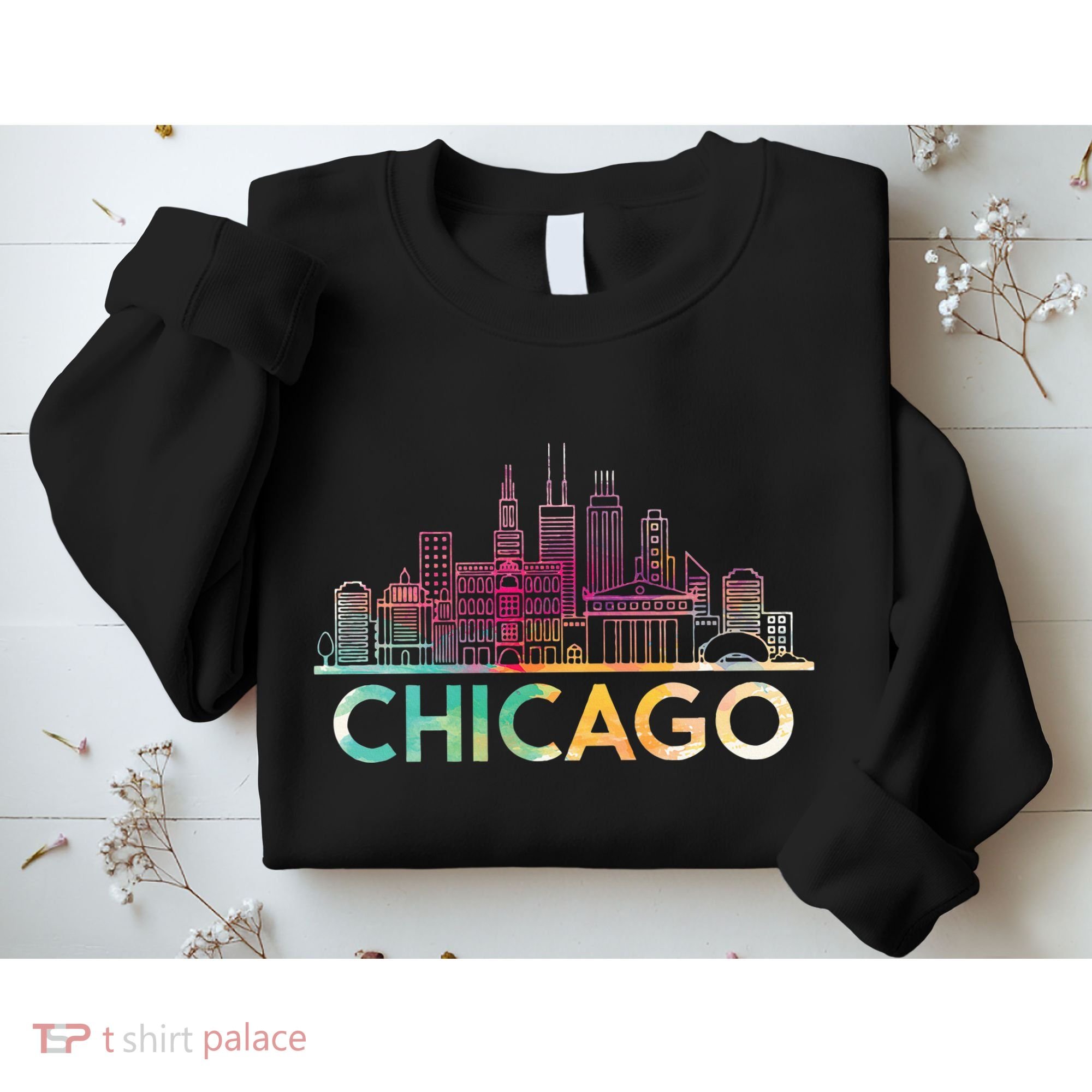 Chicago Illinois Skyline City Souvenir Sweatshirt