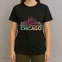 Chicago Illinois Skyline City Souvenir T-Shirt thumb 4
