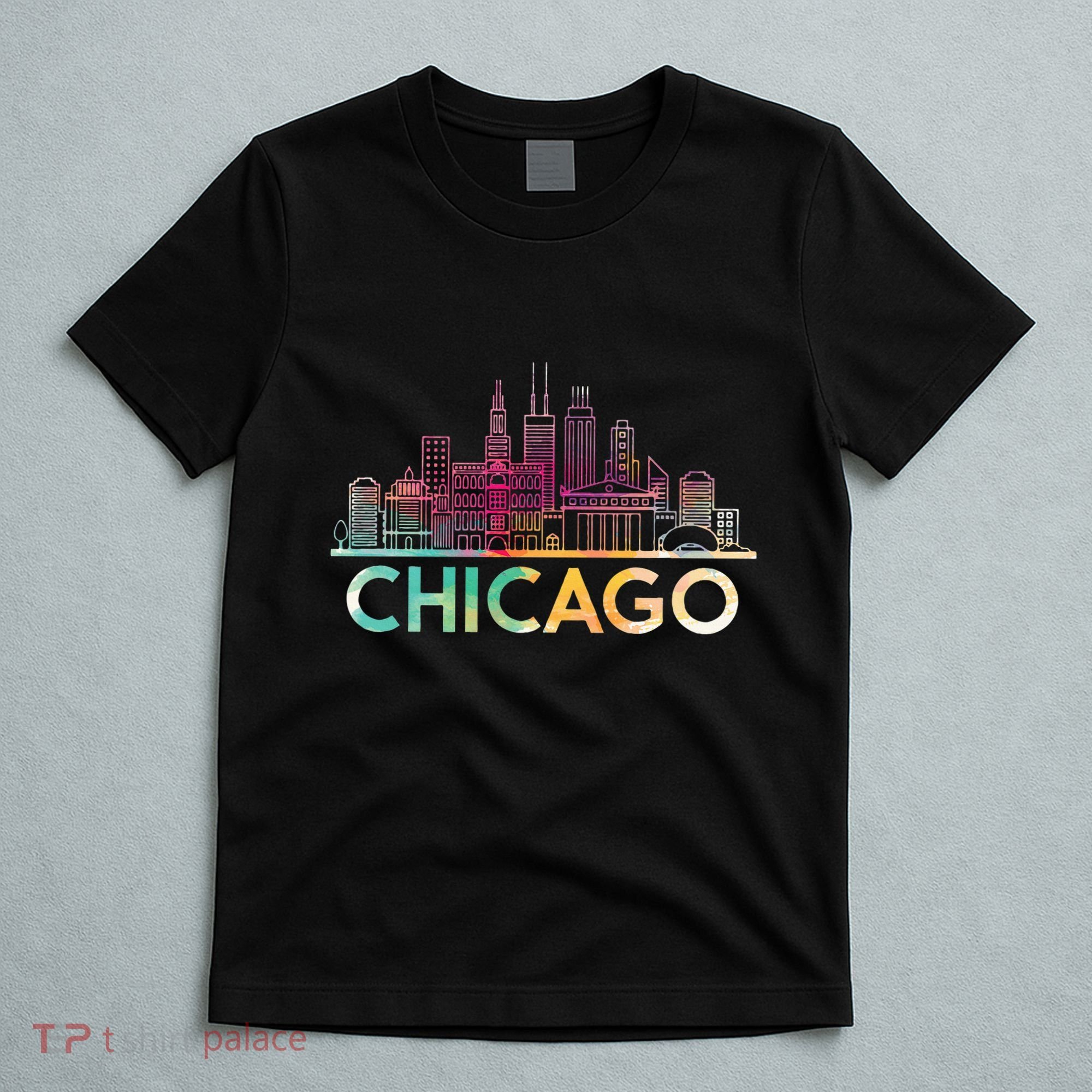Chicago Illinois Skyline City Souvenir T-Shirt