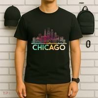 Chicago Illinois Skyline City Souvenir T-Shirt thumb 6