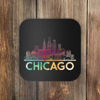 Chicago Illinois Skyline City Souvenir Coaster thumb 0