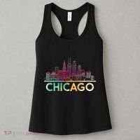 Chicago Illinois Skyline City Souvenir Women's Tank Top thumb 3