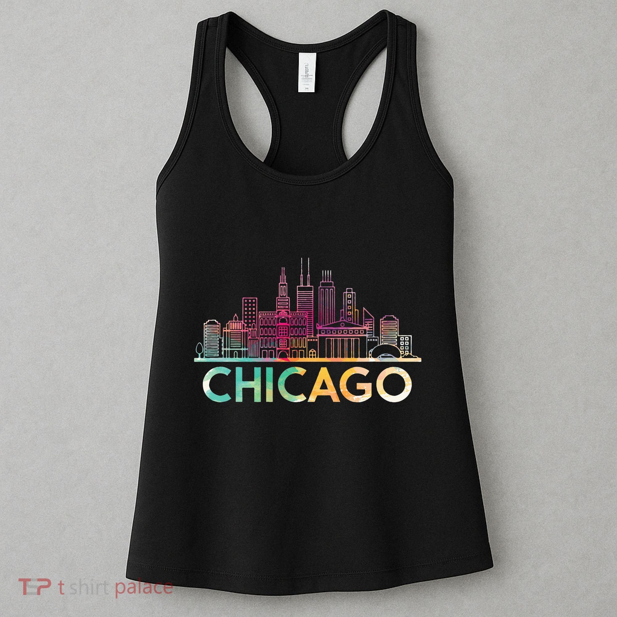 Chicago Illinois Skyline City Souvenir Women's Tank Top