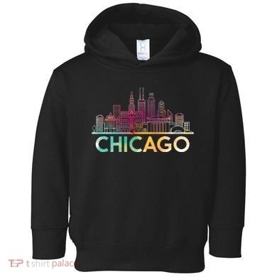 Chicago Illinois Skyline City Souvenir Toddler Hoodie