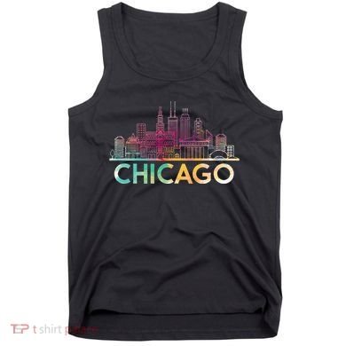 Chicago Illinois Skyline City Souvenir Tank Top