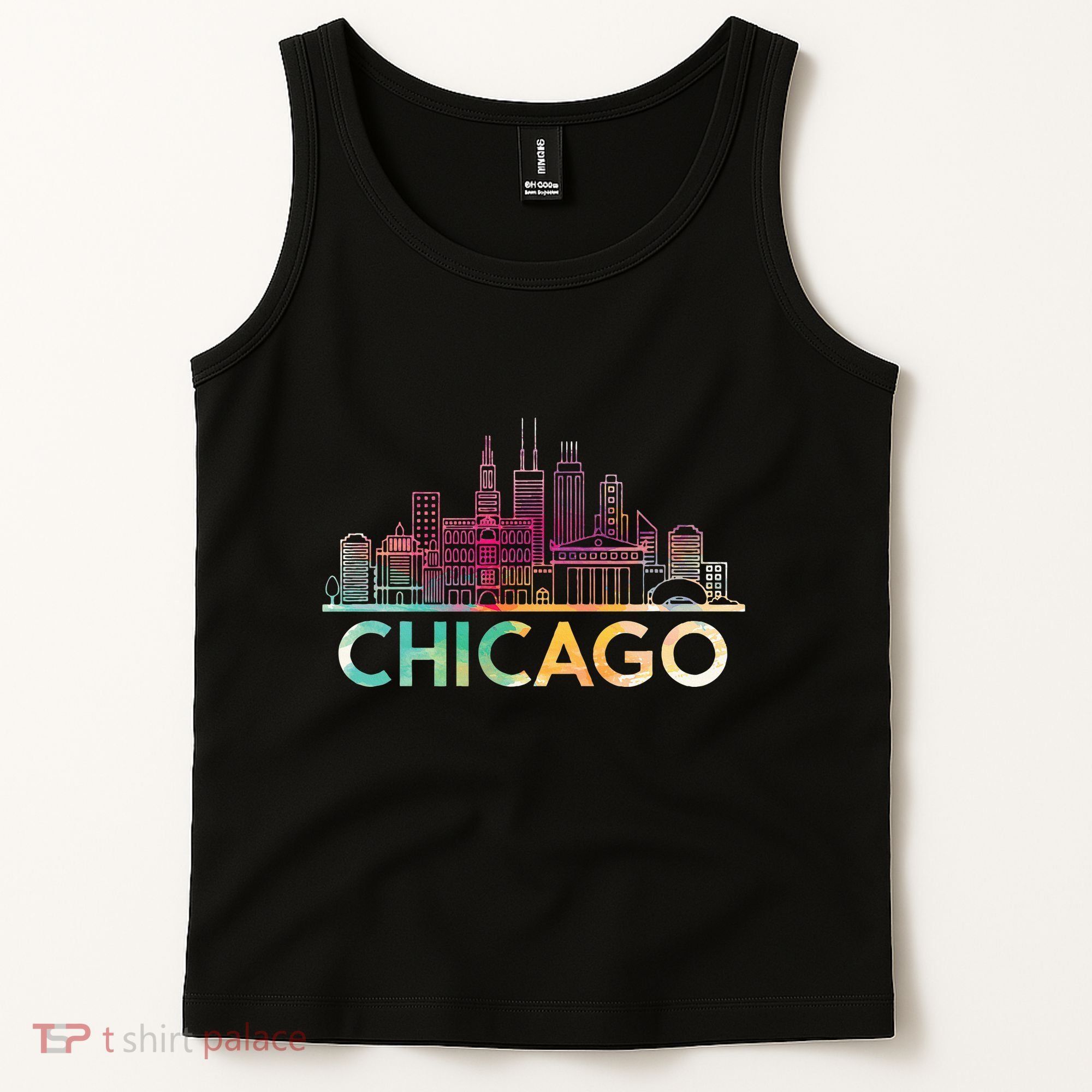 Chicago Illinois Skyline City Souvenir Tank Top
