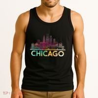 Chicago Illinois Skyline City Souvenir Tank Top thumb 3