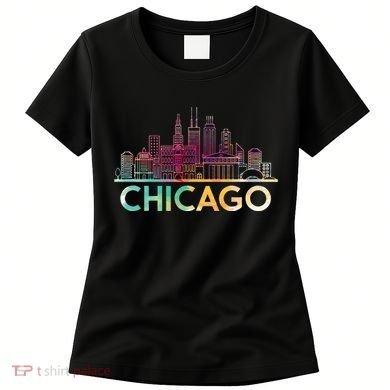 Chicago Illinois Skyline City Souvenir Women's T-Shirt