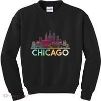 Chicago Illinois Skyline City Souvenir Kids Sweatshirt thumb 0