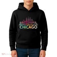 Chicago Illinois Skyline City Souvenir Kids Hoodie thumb 4