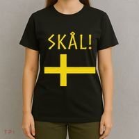 Cheers In Swedish Souvenir Flag Of Sweden Gifts Funny Scale T-Shirt thumb 4
