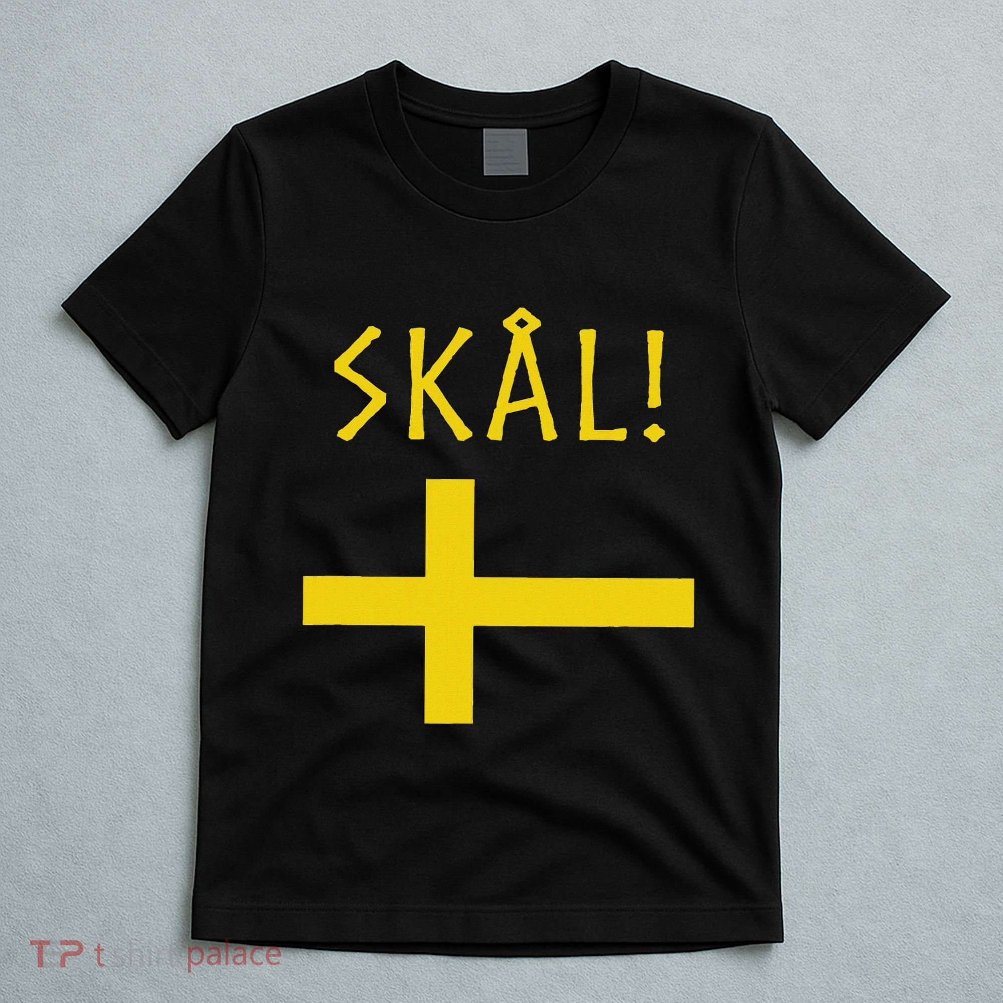 Cheers In Swedish Souvenir Flag Of Sweden Gifts Funny Scale T-Shirt