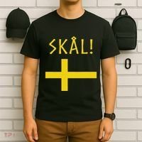 Cheers In Swedish Souvenir Flag Of Sweden Gifts Funny Scale T-Shirt thumb 6
