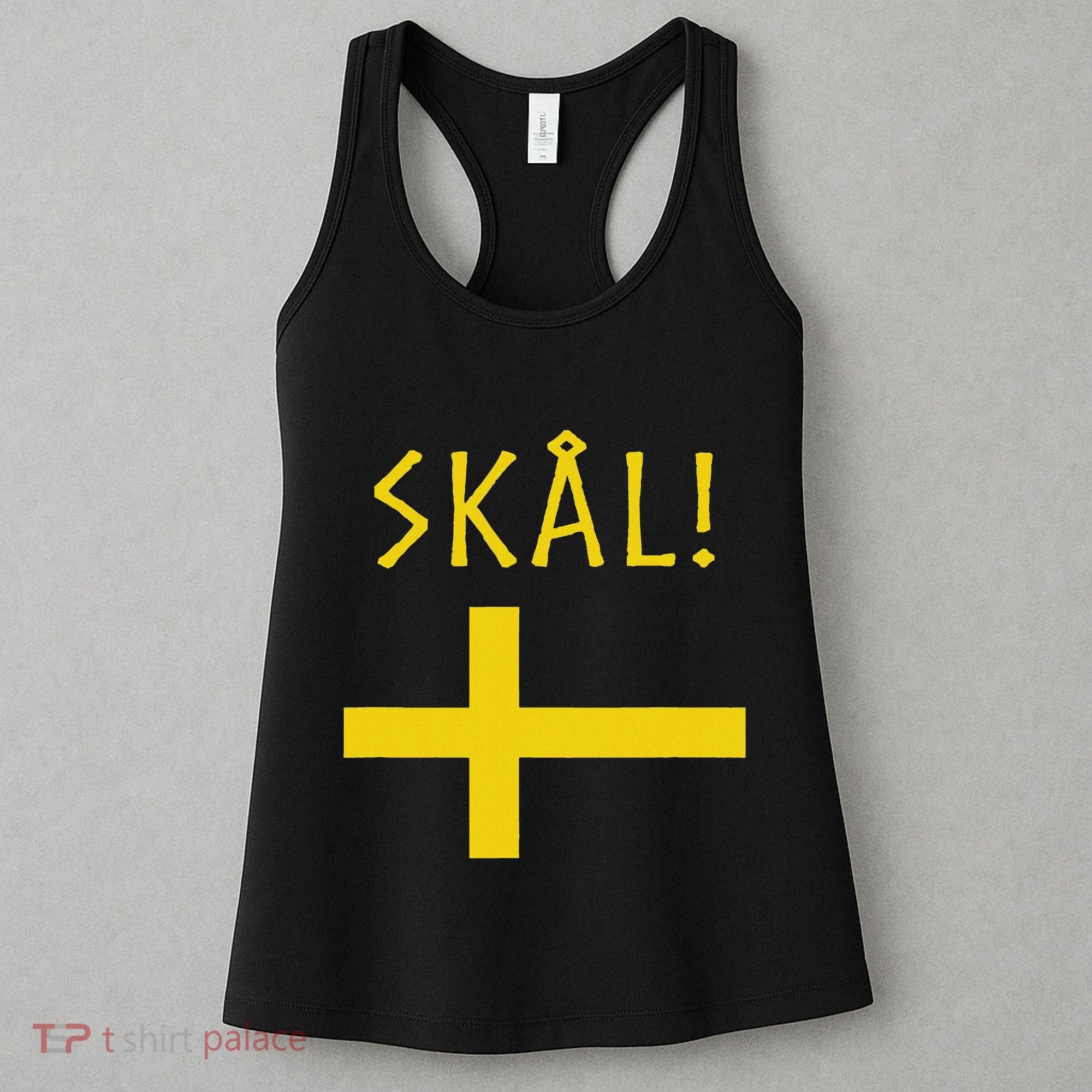 Cheers In Swedish Souvenir Flag Of Sweden Gifts Funny Scale Women's Tank Top