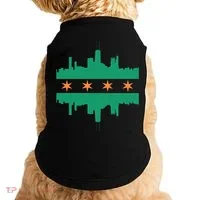 Chicago Irish Skyline St Patricks Day Flag Gift Doggie Tank thumb 0
