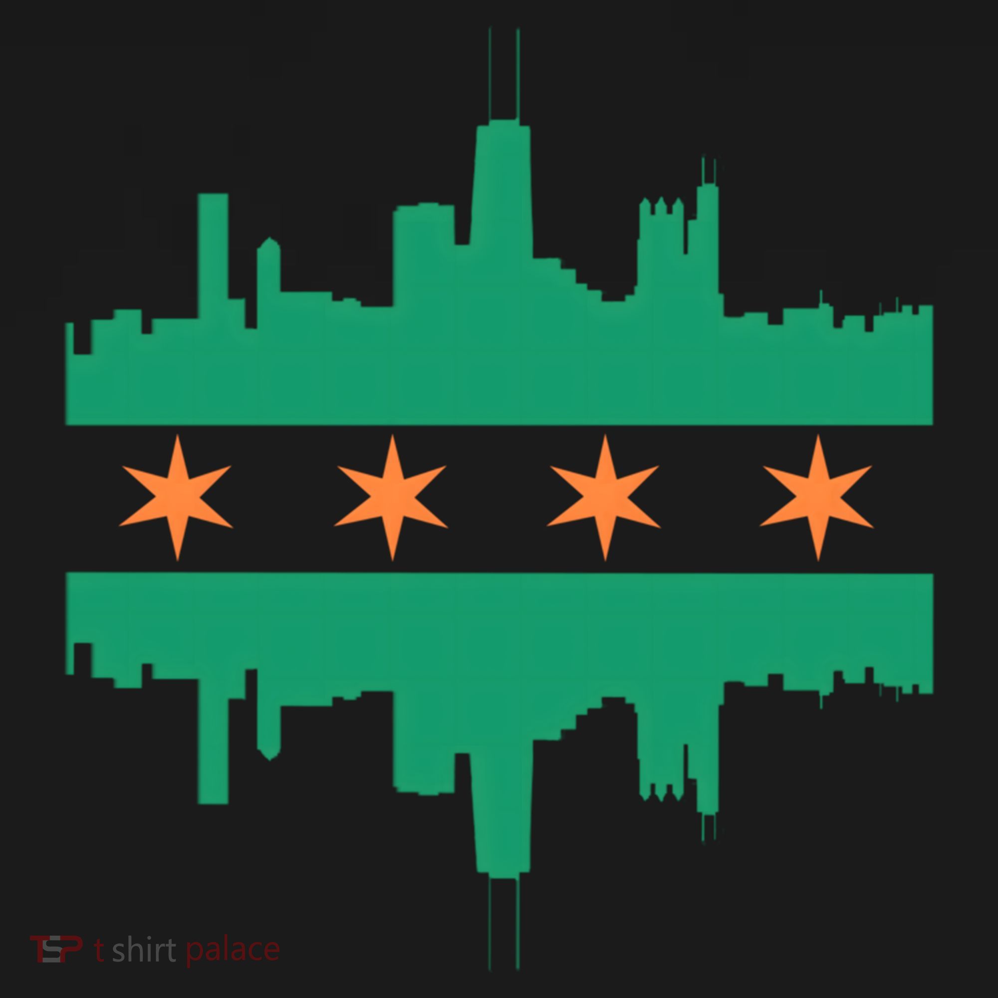 Chicago Irish Skyline St Patricks Day Flag Gift Doggie Tank