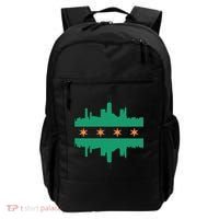 Chicago Irish Skyline St Patricks Day Flag Gift Backpack thumb 0