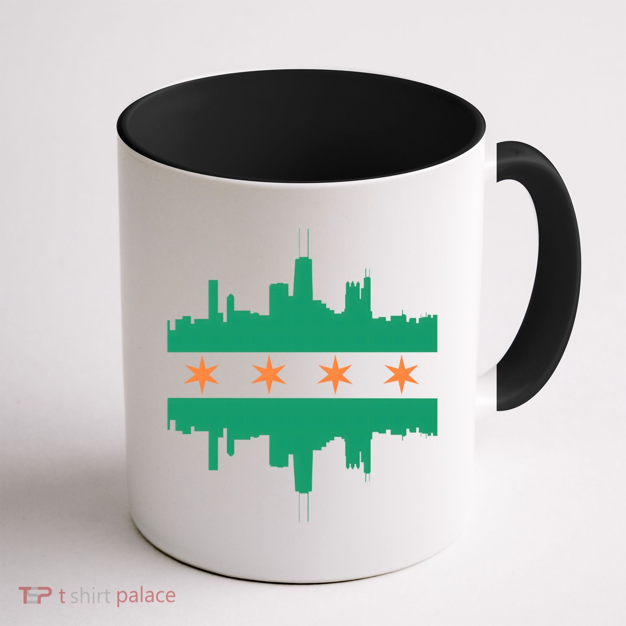 Chicago Irish Skyline St Patricks Day Flag Gift Coffee Mug