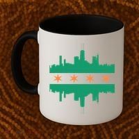 Chicago Irish Skyline St Patricks Day Flag Gift Coffee Mug thumb 2