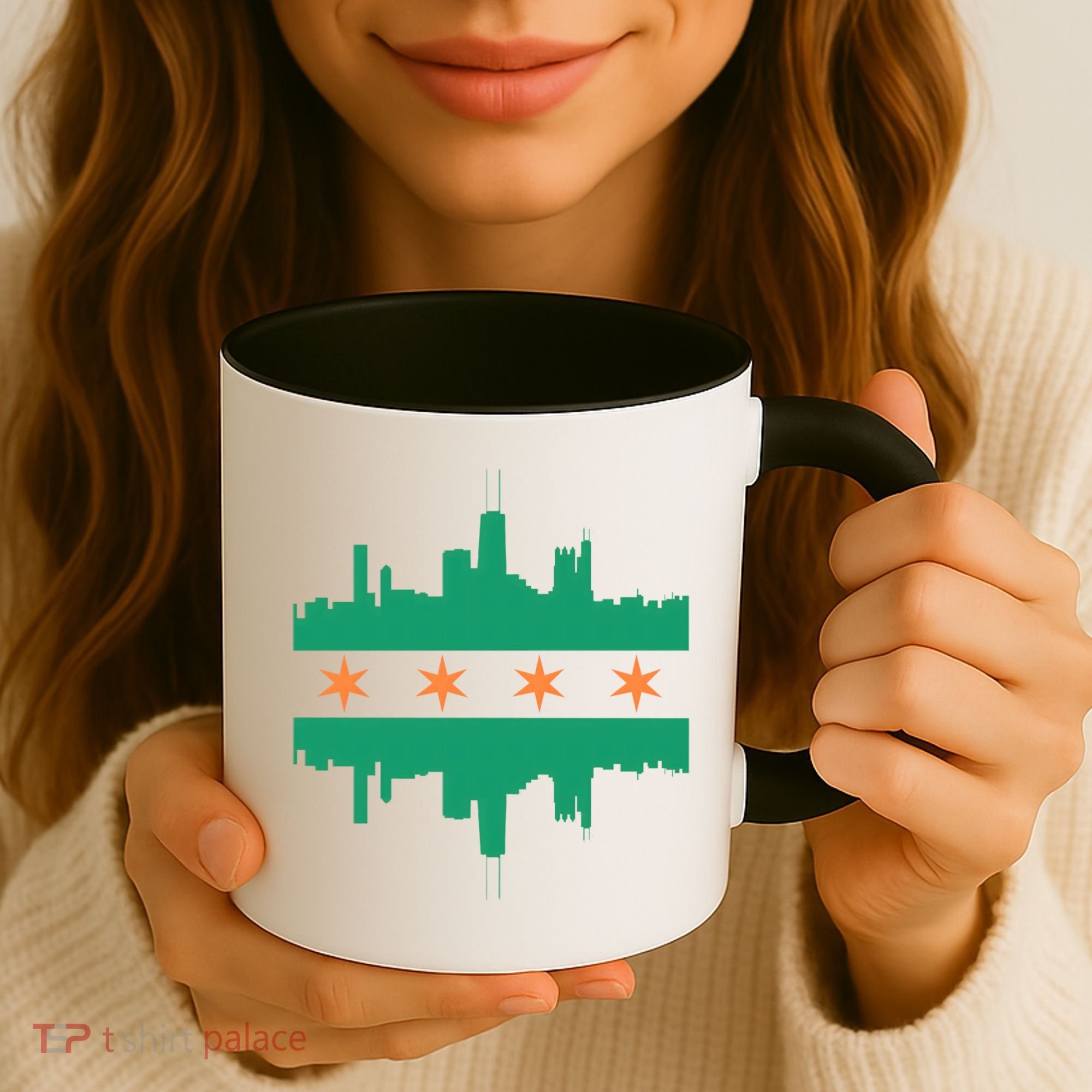 Chicago Irish Skyline St Patricks Day Flag Gift Coffee Mug