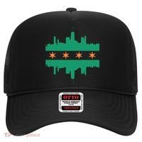 Chicago Irish Skyline St Patricks Day Flag Gift Hat thumb 0