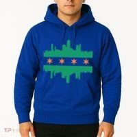 Chicago Irish Skyline St Patricks Day Flag Gift Hoodie thumb 2