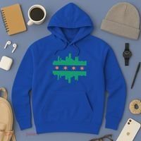 Chicago Irish Skyline St Patricks Day Flag Gift Hoodie thumb 3