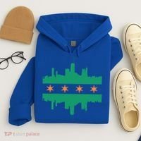 Chicago Irish Skyline St Patricks Day Flag Gift Hoodie thumb 4