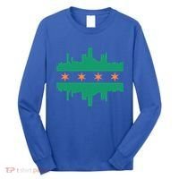 Chicago Irish Skyline St Patricks Day Flag Gift Long Sleeve Shirt thumb 0