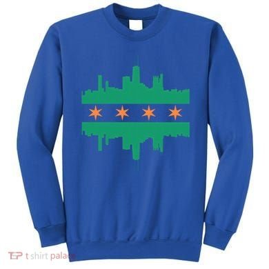 Chicago Irish Skyline St Patricks Day Flag Gift Sweatshirt