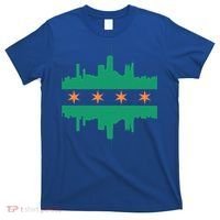 Chicago Irish Skyline St Patricks Day Flag Gift T-Shirt thumb 0