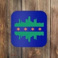 Chicago Irish Skyline St Patricks Day Flag Gift Coaster thumb 0