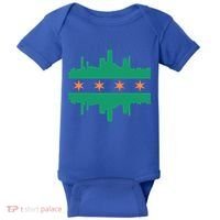 Chicago Irish Skyline St Patricks Day Flag Gift Baby Bodysuit thumb 0
